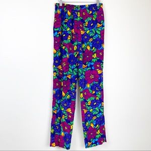 Vintage 80s Graver Studio High Waist Floral Pants